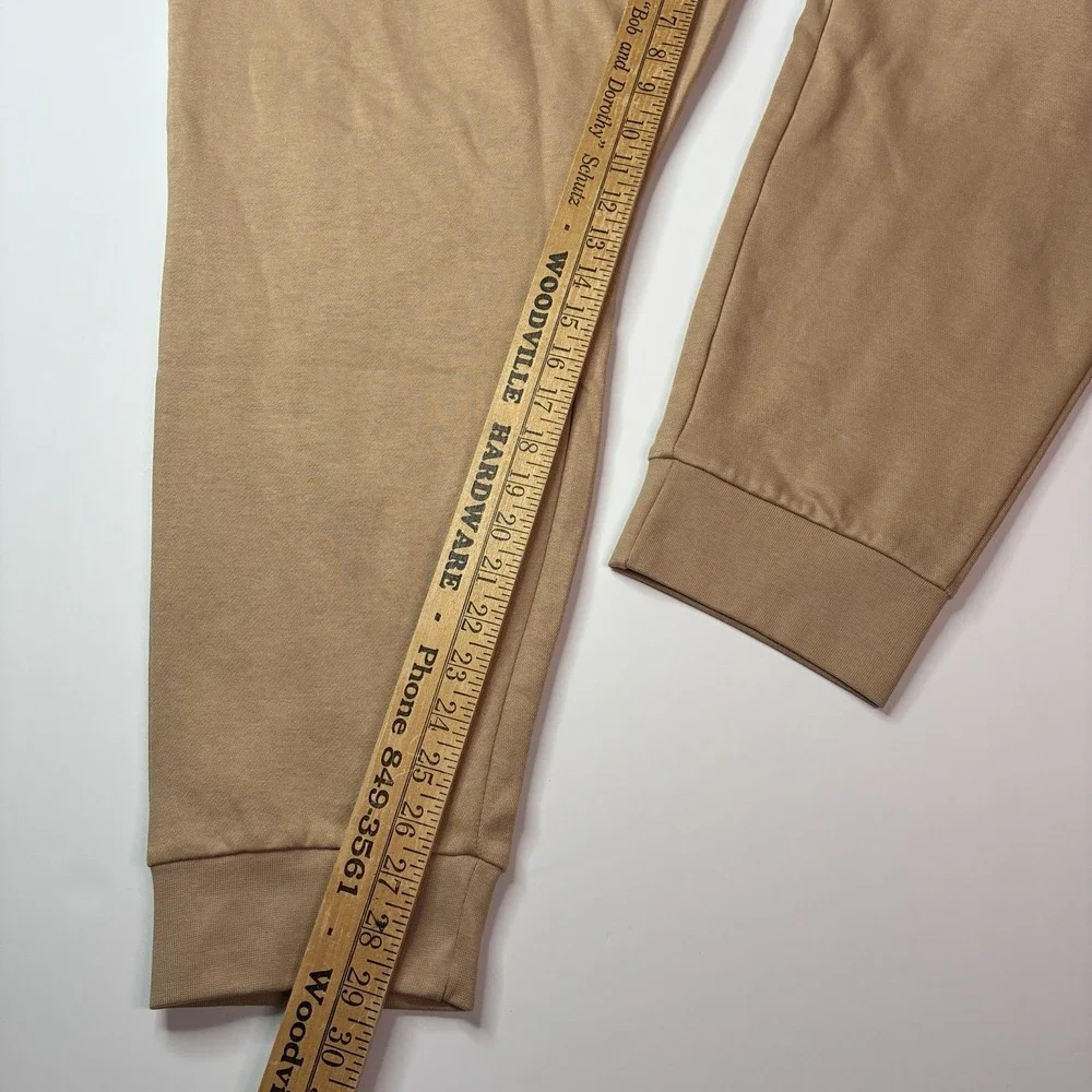 NWT Adidas Feelcozy Sweatpants 3XL Sandstone Tan Tapered Fleece Joggers JX5665
